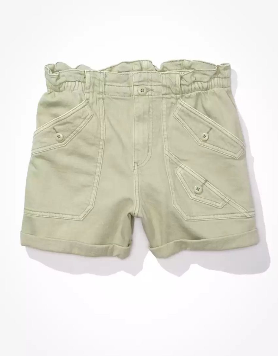 Shorts American Eagle AE Stretch Highest Taille Baggy Utility Vert Olive Femme | EMS-47842171